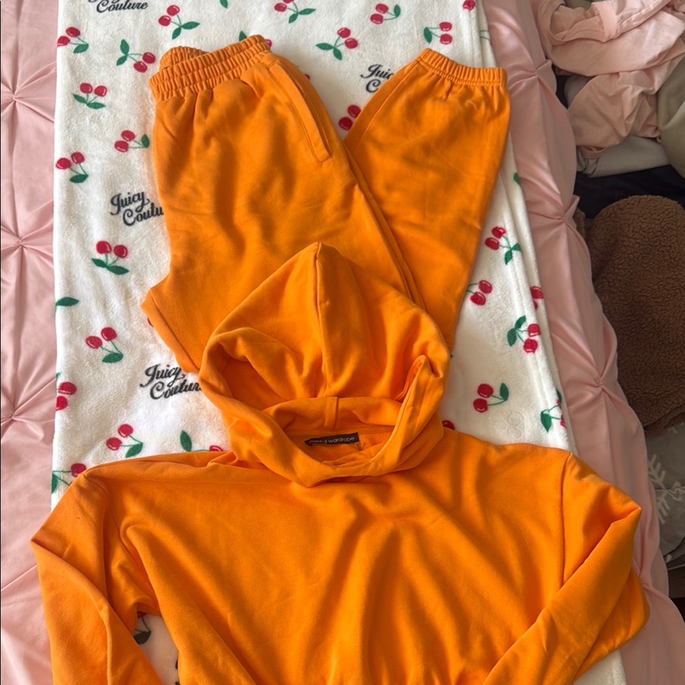 NAKED WARDROBE Orange Hoodie and Joggers Set‼️‼️